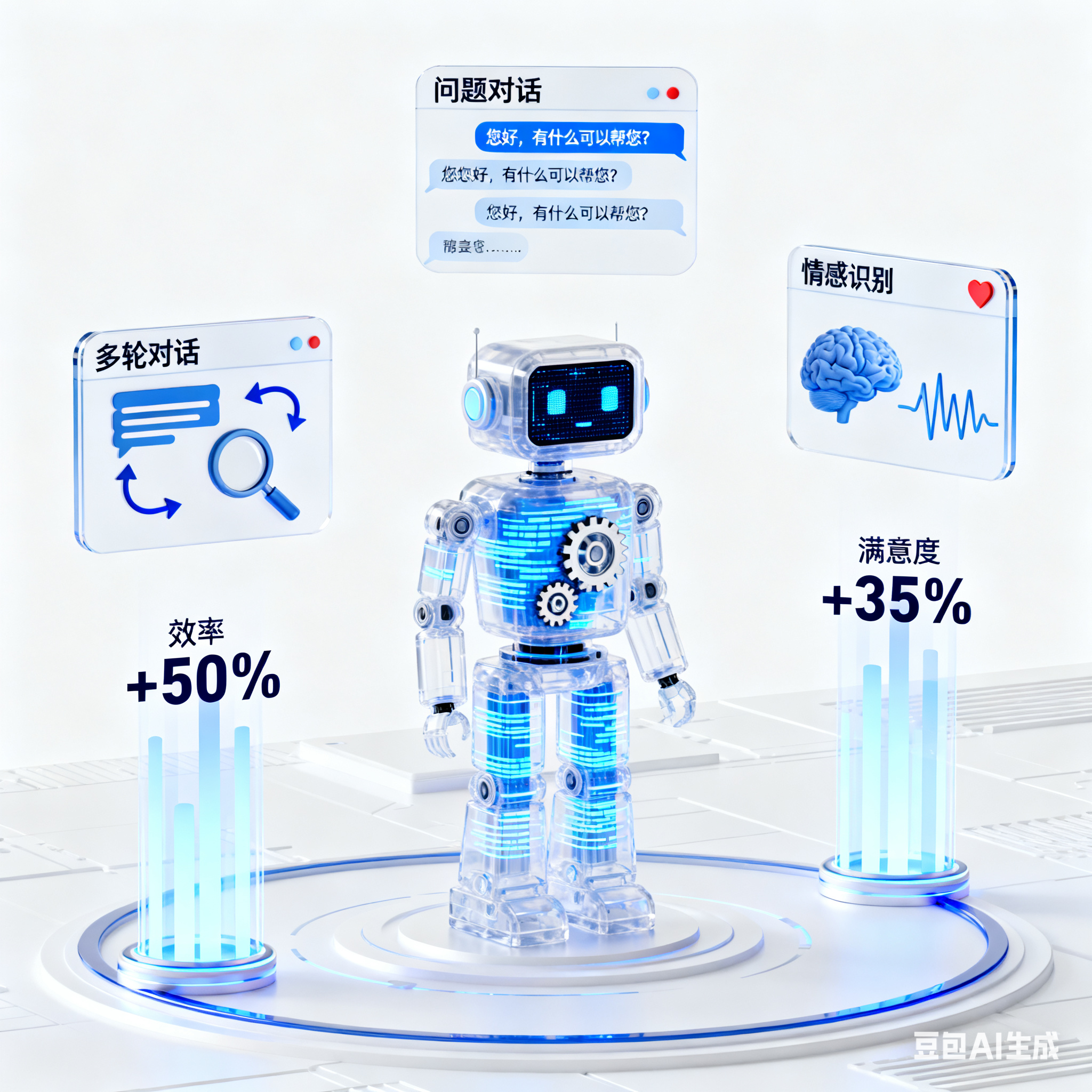 越微智能-企业智能客服大语言模型应用场景示意图